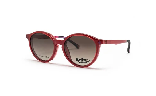 عینک طبی رویه دار قرمز بچگانه سنترو استایل - عکس با مگنت - زاویه سه رخ