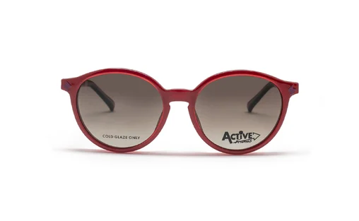 عینک طبی رویه دار قرمز بچگانه سنترو استایل - عکس با مگنت - زاویه روبرو