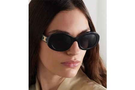 عینک آفتابی کائوچویی بیضی ترند سلین مشکی