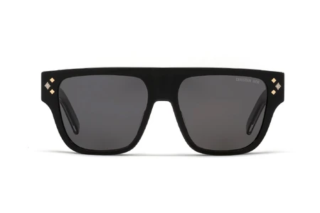 عینک آفتابی دیور مدل dior cd diamond رنگ مشکی با عدسی خاکستری - زاویه روبرو