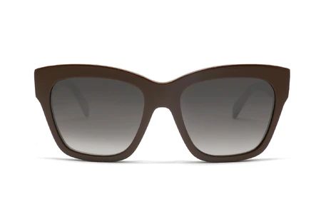 عینک پروانه‌ای سلین ترایمف با بدنه شکلاتی و عدسی قهوه‌ای طیف دار - زاویه روبرو