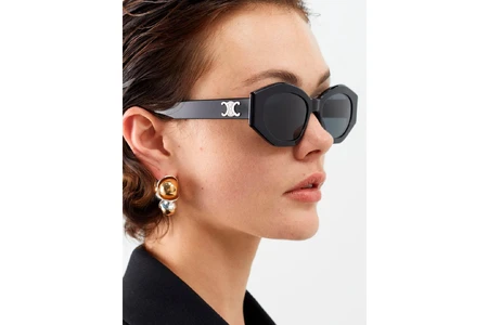 عینک آفتابی سلین مدل CL40238U رنگ مشکی با عدسی دودی