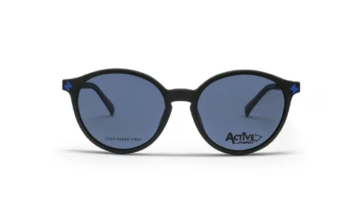 عینک طبی بچگانه مشکی رویه دار آفتابی سنترو استایل با مگنت - زاویه روبرو