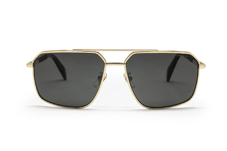 عینک آفتابی فلزی خلبانی شوپارد بدنه طلایی عدسی دودی - زاویه کنار