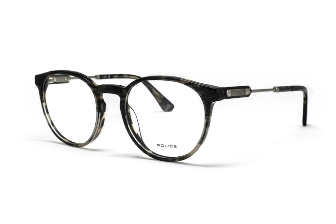 عینک طبی کائوچویی گرد پلیس رنگ طوسی هاوانا - زاویه سه رخ