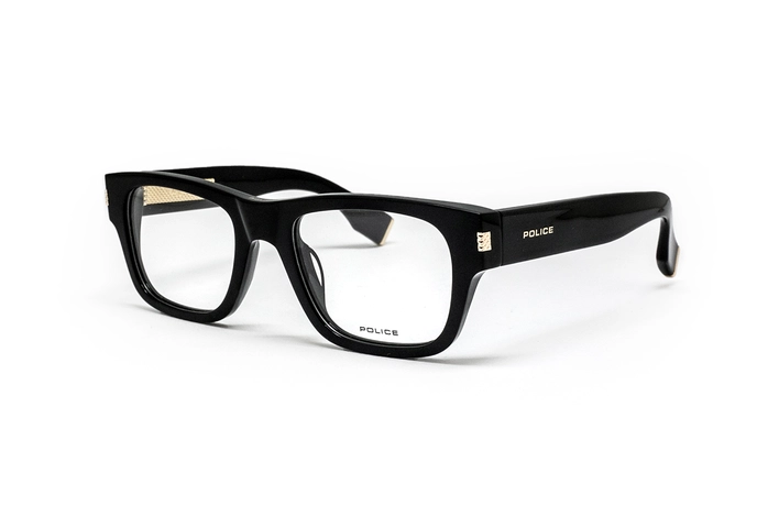 عینک طبی کائوچویی مشکی پلیس - زاویه سه رخ