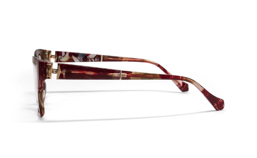 عینک طبی پروانه ای کائوچویی آنا هیکمن با فریم قهوه ای هاوانا  - عکس از زاویه نیم رخ