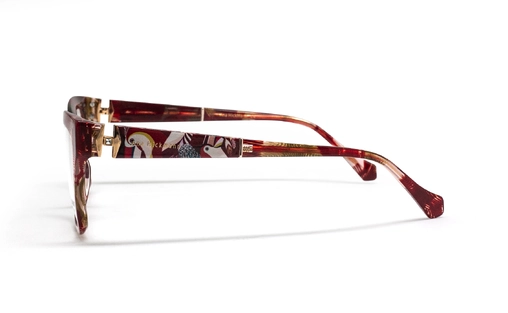 عینک طبی پروانه ای کائوچویی آنا هیکمن با فریم قهوه ای هاوانا  - عکس از زاویه نیم رخ