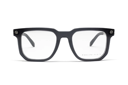 عینک طبی فیلیپ پلین Philipp Plein VPP196 بدنه مشکی مات - زاویه روبرو
