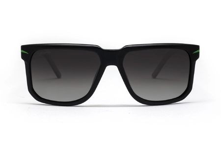 عینک آفتابی پلین اسپرت Plein Sport SSP037 7EPP بدنه مشکی و سبز و عدسی دودی طیف دار - زاویه روبرو