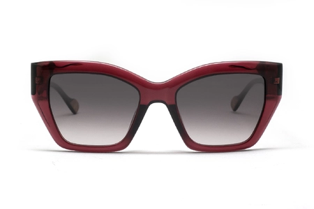 عینک آفتابی پروانه‌ ای یاله آ YALEA SYA191 بدنه قرمز و عدسی دودی طیف دار - زاویه روبرو