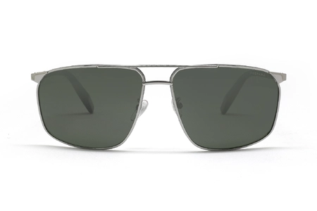 عینک آفتابی مردانه شوپارد Chopard SCHL52 با بدنه نقره ای و عدسی سبز - زاویه ربرو